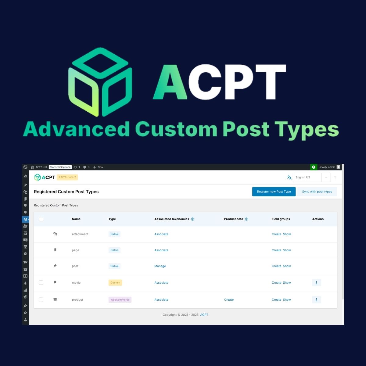 ACPT – Advanced Custom Post Types
