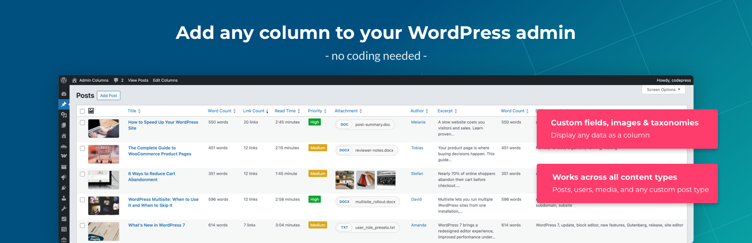 Admin Columns Pro Woocommerce