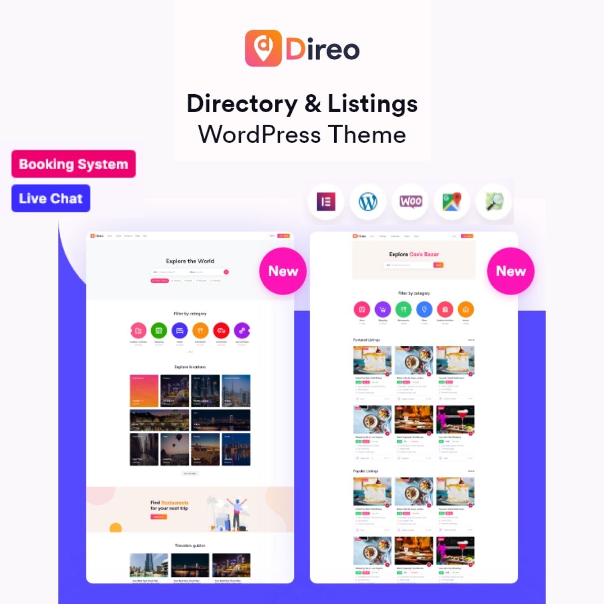Direo – Directory & Listing WordPress Theme