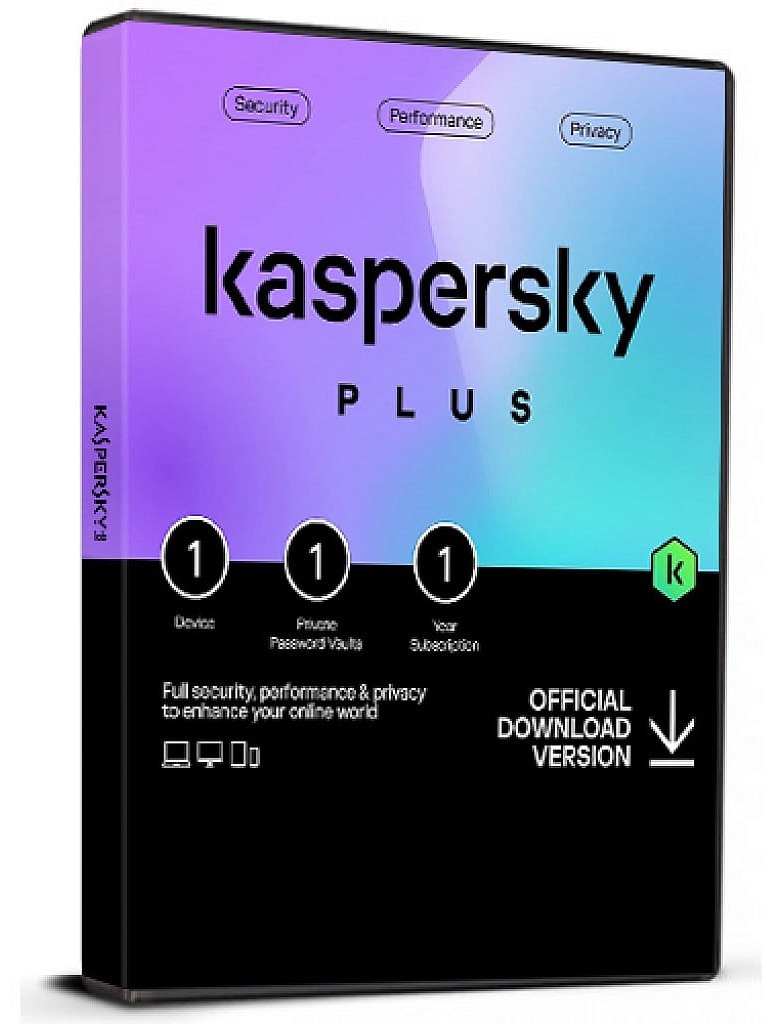 Kaspersky Plus (1 Year / 1 Device License)
