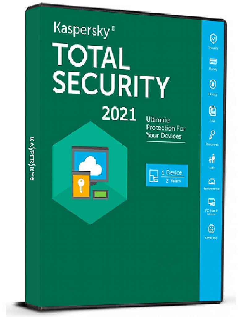 Kaspersky Total Security 2021 (2 Years / 1 Device License)