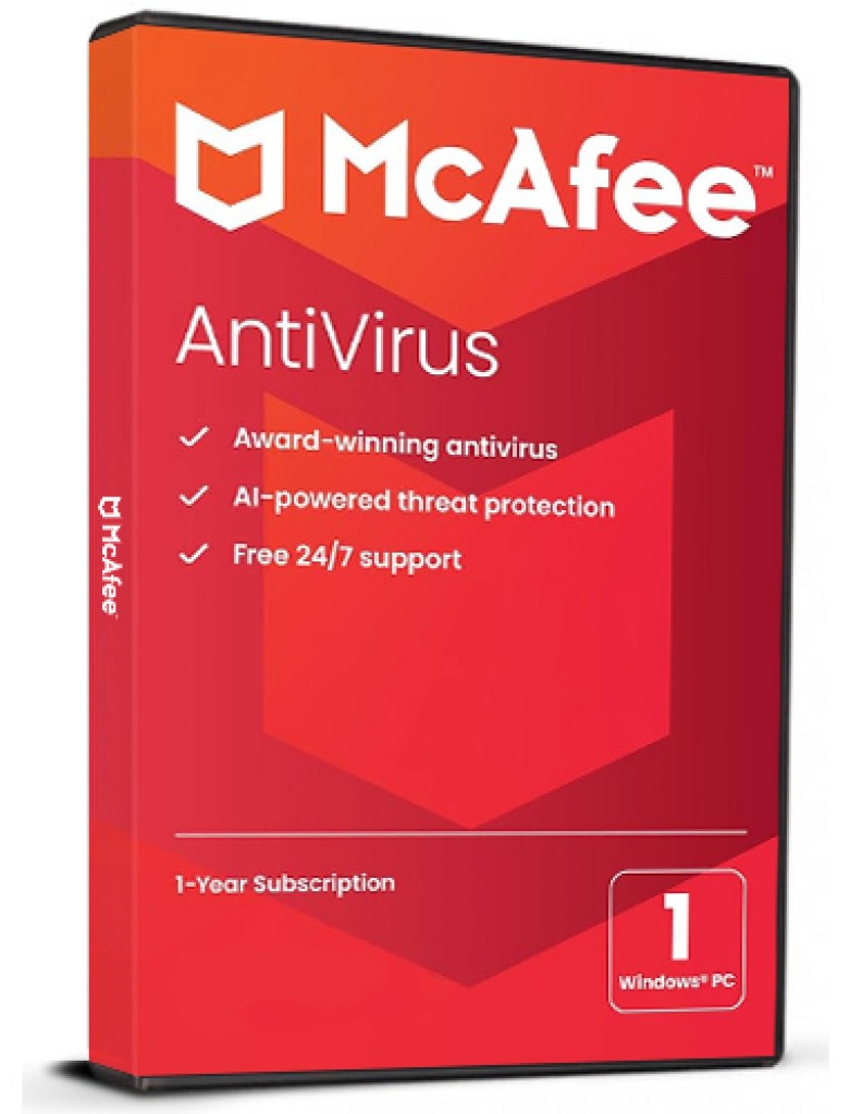 McAfee AntiVirus Protection (1 Year / 1 PC License)