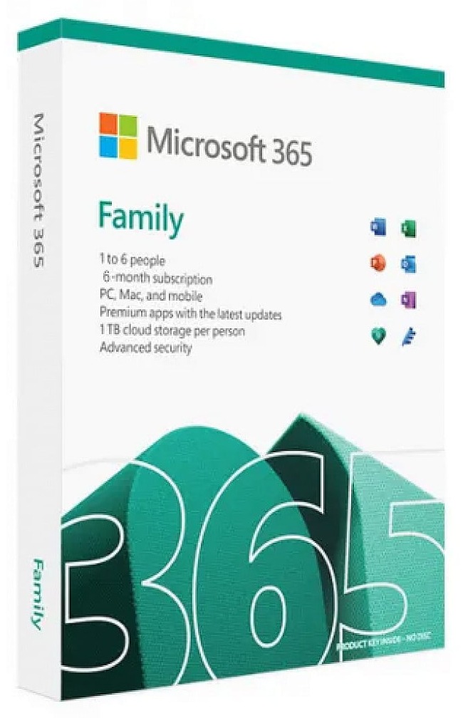 Microsoft Office 365 Family (6 Months / 6 Users License)